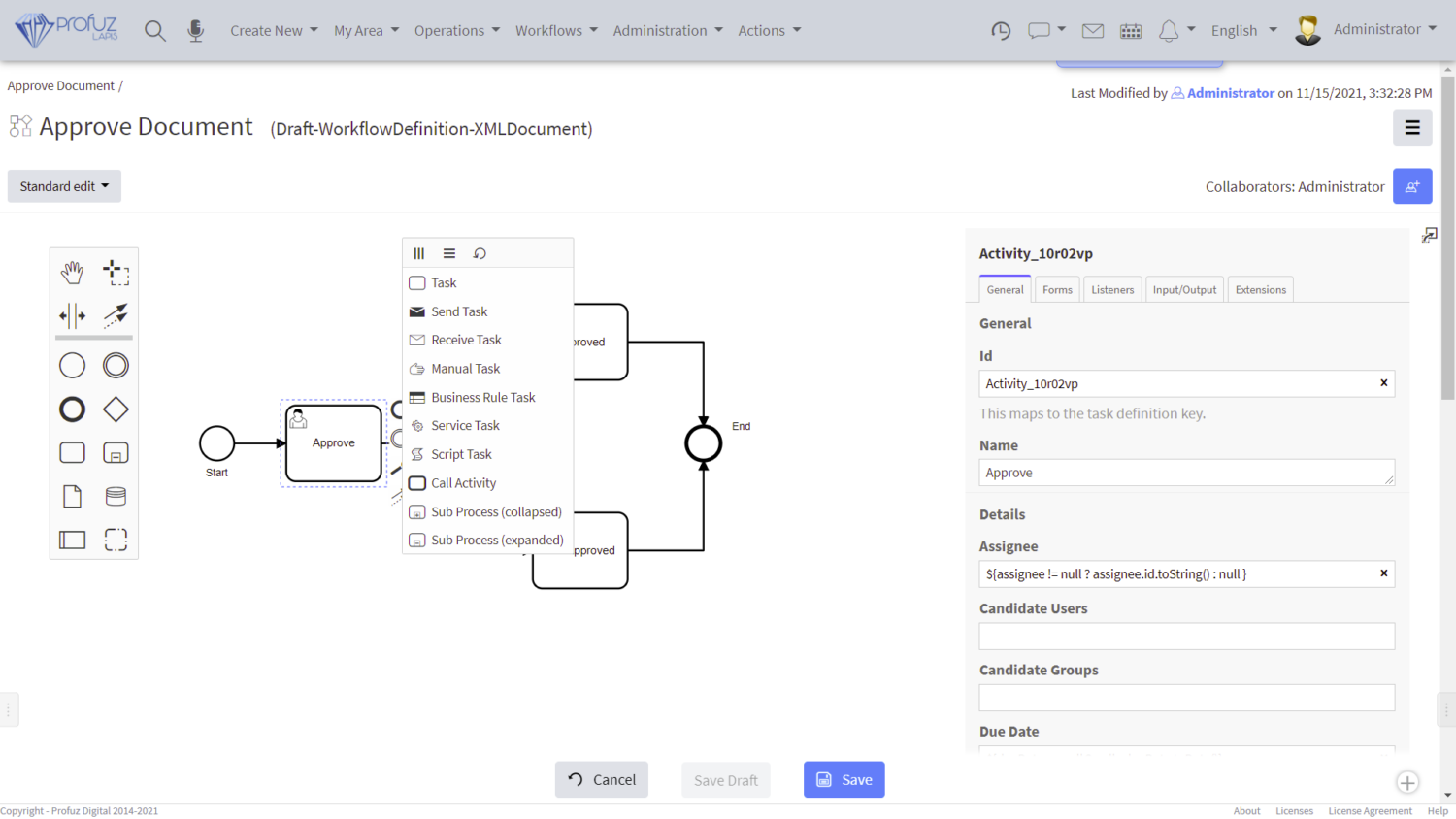 Workflows Management - Profuz Lapis